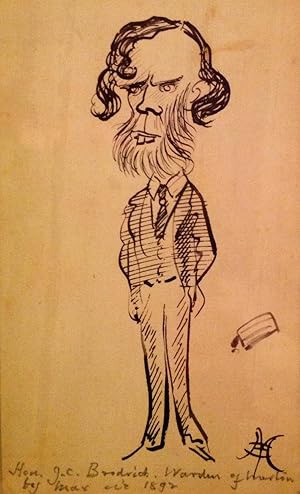 Original Ink Drawing of George C. Brodrick by Max Beerbohm circa 1892/Political Studies signed by...