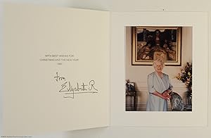Fine Christmas Card with a printed signature under the printed message of greeting, (The Queen Mo...