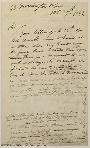 Draft Autograph Letter, unsigned (George, 1792-1878, Caricaturist & Illustrator)