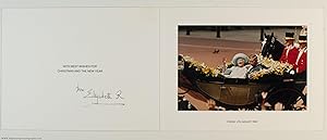 Fine Christmas Card with AUTOPEN signature under the printed message of greeting, (The Queen Moth...