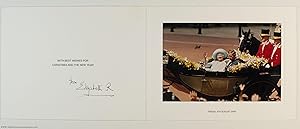 Fine Christmas Card with AUTOPEN signature under the printed message of greeting, (The Queen Moth...