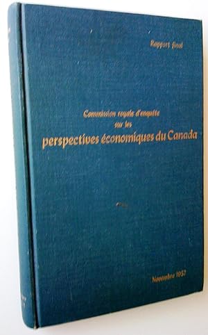 Commission royale d'enquête sur les perspectives économiques du Canada. Rapport préliminaire, déc...