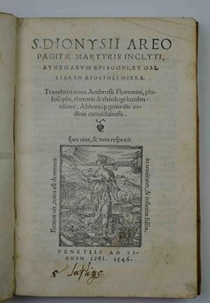 Opera. Translatio nova Ambrosii Florentini, philosophi, rhetoris rt theologi loculentissimi, abba...