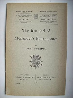 The lost end of Menander's Epitrepontes.