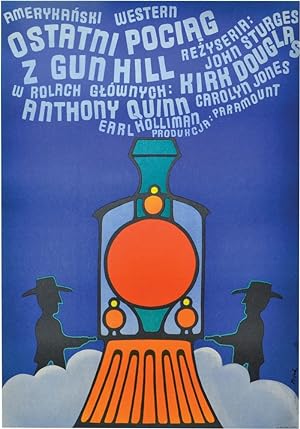 Last Train from Gun Hill [Ostatni pociag z Gun Hill] (Original Polish poster for the 1959 film)