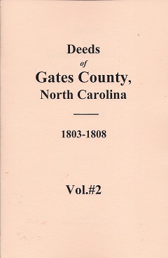 Deeds of Gates County, North Carolina: 1803 - 1808