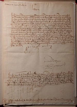 Document signed "I the Queen" (yo la reyna).