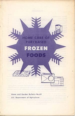 Home Care of Purchased Frozen Foods (Home and Garden Bulletin #69)