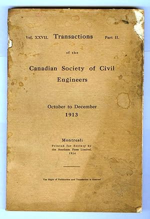 Transactions of the Canadian Society of Civil Engineers. October to December 1913