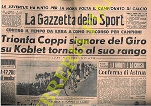 Trionfa Coppi signore del Giro su Koblet tornato al suo rango.