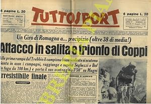 Un Giro di Romagna a?precipizio (oltre 38 di media!). Attacco in salita e trionfo di Coppi.