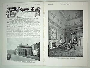 Original Issue of Country Life Magazine Dated March 24th 1934 with a Main Feature on Castle Hill ...