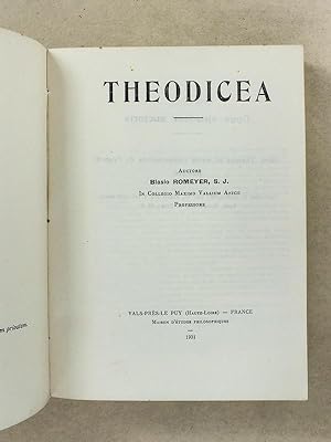 Theodicea [ exemplaire dédicacé par l'auteur ]