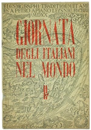 GIORNATA DEGLI ITALIANI NEL MONDO - ANNO XVIII.: