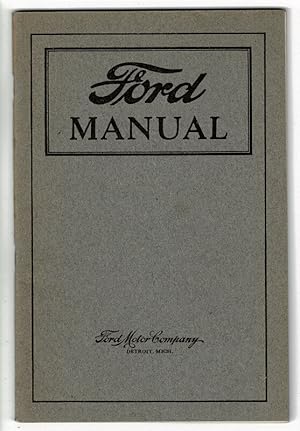 Ford manual for owners and operators of Ford cars and trucks