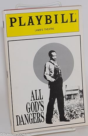 Playbill for All God's dangers: starring Cleavon Little at the Lamb Theatre; November, 1989, vol....