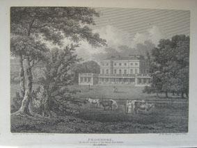 An Original Antique Engraved Illustration of Frogmore in Berkshire from The Beauties of England &...