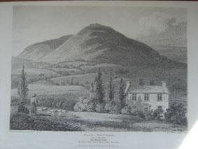 An Original Antique Engraved Illustration of Plas Newydd in Llangollen from The Beauties of Engla...