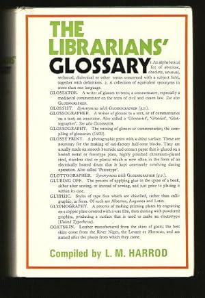 THE LIBRARIANS' GLOSSARY AND REFERENCE BOOK of Tems Used in Librarianship and the Book Crafts ( V...