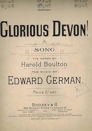 Glorious Devon - Vintage Sheet Music