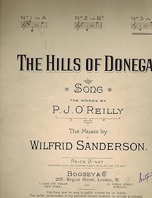 The Hills of Donegal - Vintage Sheet Music
