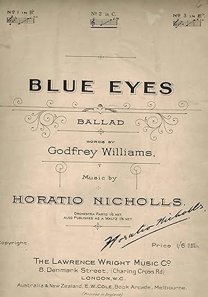 Blue Eyes Ballad - Vintage Sheet Music