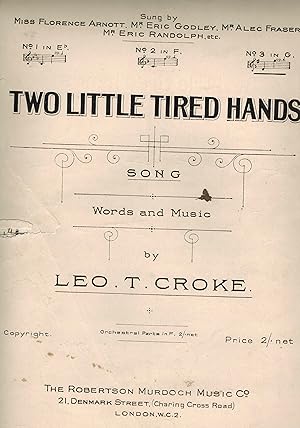 Two Little Tired Hands - Vintage Sheet Music