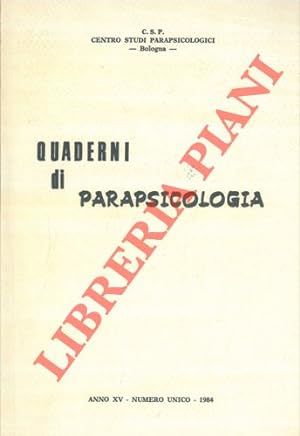 Quaderni di parapsicologia. 1a Giornata Parapsicologica Bolognese. 21 maggio 1983. Atti.