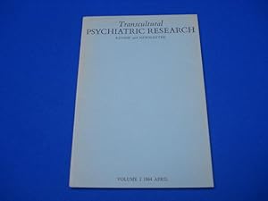 Transcultural Psychiatric Research. Vol. I