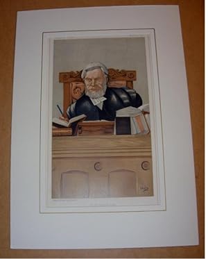 ORIGINAL LITHOGRAPH by QUIZ: THE RT. HON. SIR H.C LOPES.  An Old Fashioned Judge . 25/3/1893. (Le...