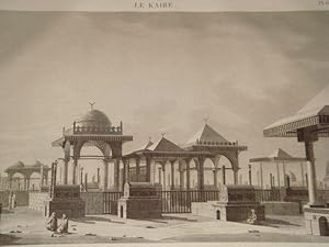 DESCRIPTION DE L'EGYPTE. Le Kaire [Le Caire]. Vue perspective d'une partie de la ville des tombea...