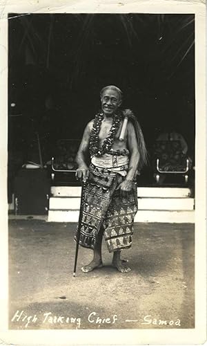 World War II era Real Photographs of Samoa, including one, "High Talking Chief" and the destroyer...