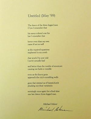 Untitled (May '99) (Signed Broadside)