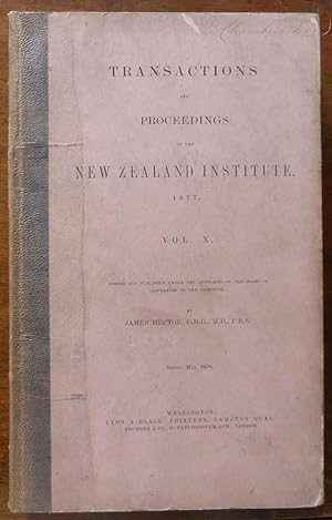Transactions and Proceedings of the New Zealand Institute 1877, vol. X