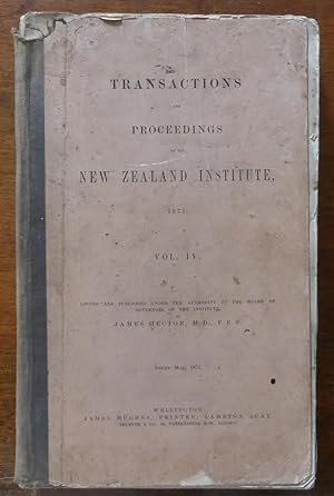 Transactions and Proceedings of the New Zealand Institute 1871, vol. IV