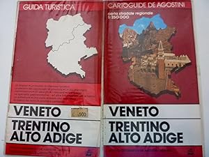 "Cartoguide De Agostini CARTA STRADALE REGIONALE 1: 250.000 / GUIDA TURISTICA VENETO,TRENTINO ALT...