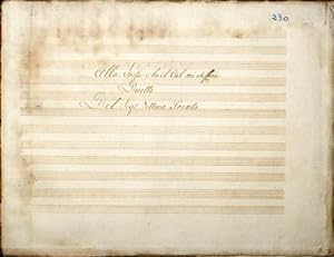 [Kopistenhandschrift, ca. 1805?] Alla sposa che il ciel mi deffina / Duetto / Del Sigr. Vittorio ...