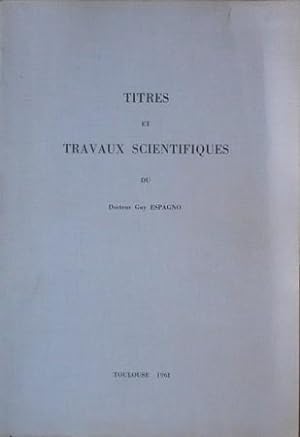 Titres et Travaux scientifiques
