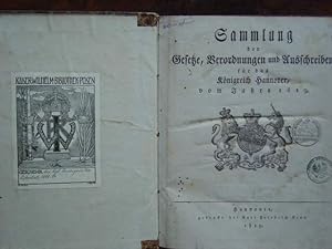 Sammlung der Gesetze, Verordnungen und Ausschreiben für das Koenigreich Hannover, vom Jahre 1819....