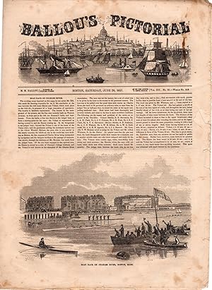 Ballou's Pictorial Drawing-Room Companion,June 20, 1857. Boat Race on the Charles River; Edwin Bo...