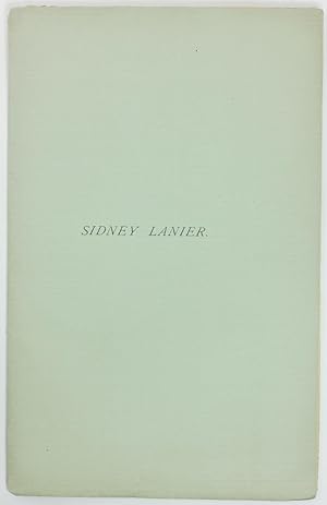 A BRIEF SKETCH OF THE LIFE AND WRITINGS OF SIDNEY LANIER . An Address Delivered before The Georgi...