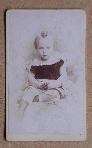 Carte De Visite Photograph: Portrait of a Young Child.