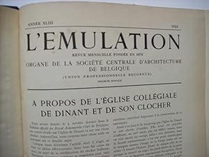 L'émulation, organe de la Société Centrale d'Architecture de Belgique, année 1923 complète.