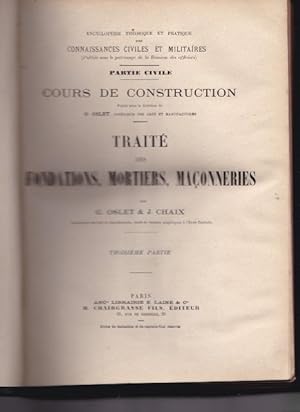 Encyclopedie Theorique et Pratique Des Connaissances Civiles et Militaires - Cours De Constructio...