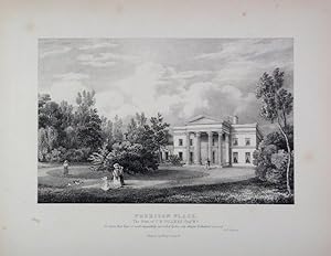 A Fine Original Antique Lithograph By G. F. Prosser Illustrating Norbiton Place in Surrey, the Se...