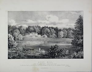 A Fine Original Antique Lithograph By G. F. Prosser Illustrating Bury Hill in Surrey, the Seat of...