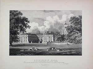 A Fine Original Antique Lithograph By G. F. Prosser Illustrating Beddington Park in Surrey, Seat ...