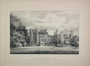 A Fine Original Antique Lithograph By G. F. Prosser Illustrating The Oaks in Surrey, the Seat of ...