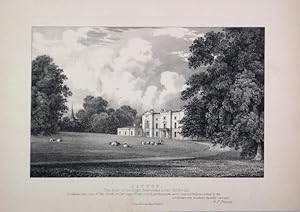 A Fine Original Antique Lithograph By G. F. Prosser Illustrating Ockham Park in Surrey, the Seat ...