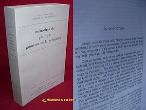 Mémoires de Philippe Gourreau de la Proustière . Chanoine de Saint-Victor de Paris et curé de Vil...